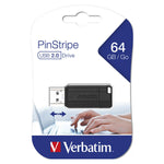 PENDRIVE 64 GB VERBATIM RETRAIBILE STORE N GO 64GB PINSTRIPE